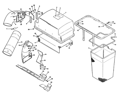 Grass Catcher 1 Diagram and Parts List for 62542C (H00000001-H99999999)(1989) Lawn Boy Lawn Tractor